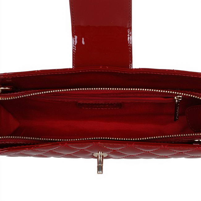 Fake Chanel Patent Leather Cluth Bag A30124 Red On Sale